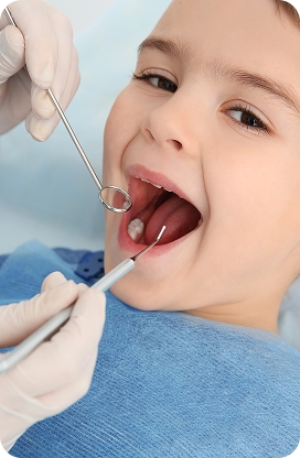 Child smiling with healthy teeth