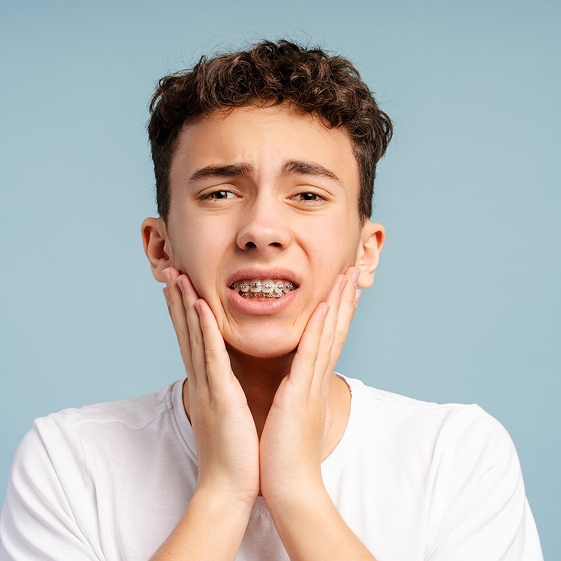 Teenager smiling after a dental visit